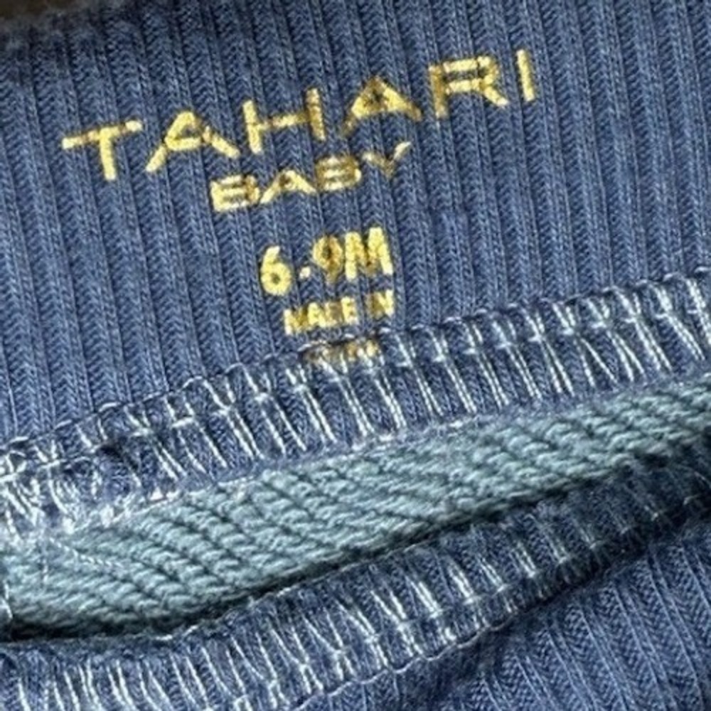 Tahari Baby Blue Track Pants Joggers Side Stripe‎ 6-9 Months - Picture 5 of 6